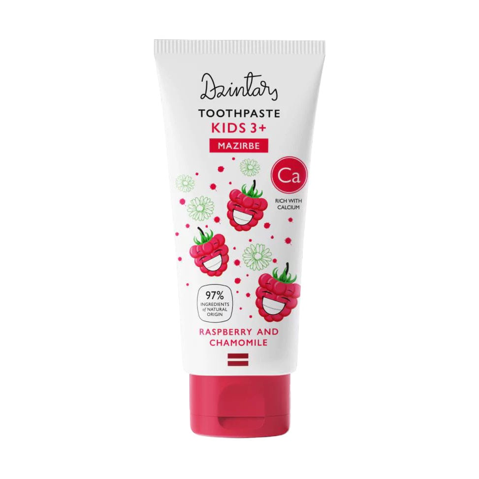 Дитяча зубна паста Dzintars Raspberry And Chamomile Toothpaste For Kids 3+, від 3 років, 50 мл